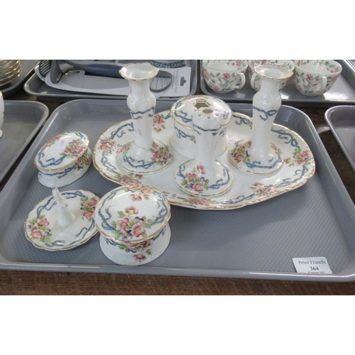 364 - Art Nouveau design floral lady's dressing table set.  (B.P. 21% + VAT)