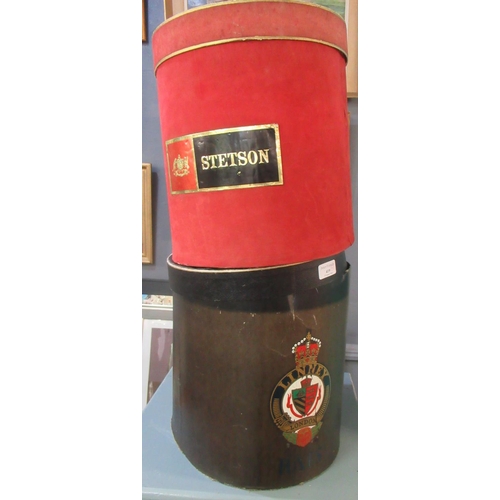 419 - Two vintage hat boxes marked 'Stetson' and 'London Hats'.  (2)  (B.P. 21% + VAT)