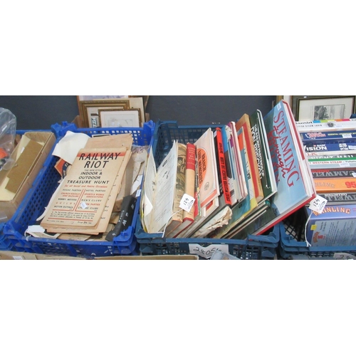 421 - Collection of railway ephemera, to include: Railway Riot, Treasure Hunt Game, Railway signs, parts, ... 