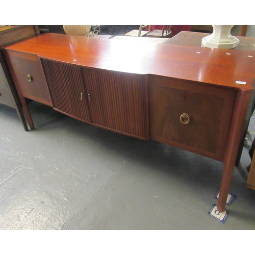 447 - A.H. Mcintosh & Co Ltd Kirkaldy Scotland, vintage mahogany breakfront sideboard with tambour design ... 