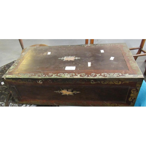 540 - 19th century rosewood boulle work writing slope in distressed condition.  (B.P. 21% + VAT)