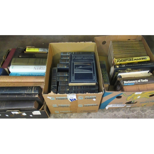 564 - Three boxes of assorted books: 'The Standard Cyclopedia of Modern Agriculture' various volumes, 'The... 