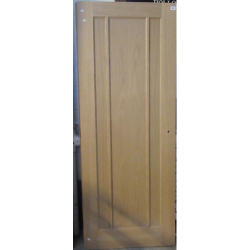 579 - Two modern oak finish doors.  (B.P. 21% + VAT)