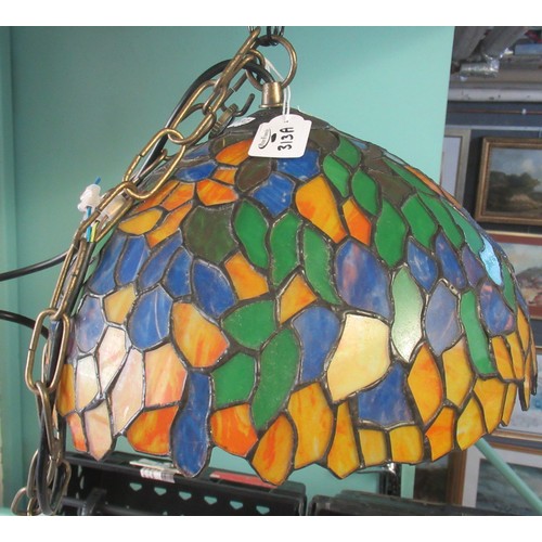 313A - Tiffany style multicoloured ceiling light shade.  (B.P. 21% + VAT)