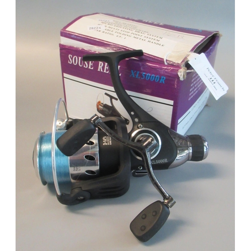 111 - Souse Fixed Spool Fishing Reel 'Excel 5000R' with twin winding handles.   Original box.  (B.P. 21% +... 