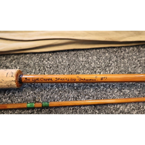 121 - Un-named good quality two piece split case 8ft salmon spinning rod.   (B.P. 21% + VAT)