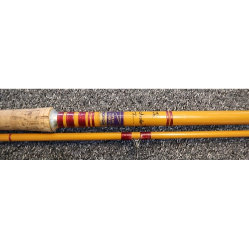 132 - Taylor Johnson two piece 'The Dorchester' 10ft fibre glass double handled salmon spinning rod.  (B.P... 