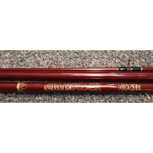 135 - An 'Airflo Superstick' 10.6ft three piece single handed carbon fly fishing rod with textile case and... 