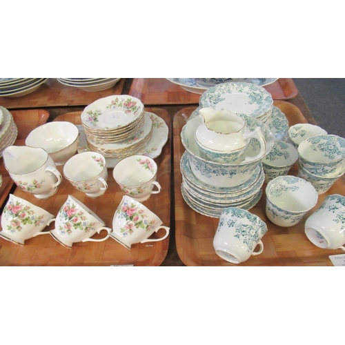 330 - Two trays of assorted china to include; a tray of Royal Albert Crown china floral design part teaset... 