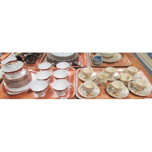 348 - Two trays of assorted china to include; a 21 piece Royal Standard part teaset and another unmarked p... 