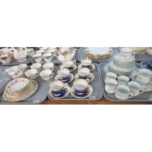 358 - Two tray of assorted china; one tray containing six Royal Albert English bone china Regal series tea... 