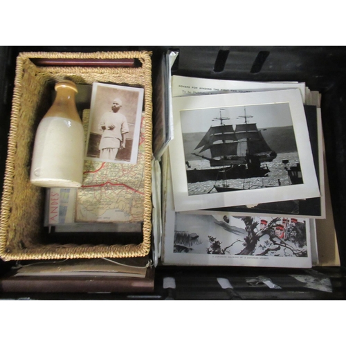 368 - Box containing a collection of mostly ephemera to include; naval photographs, various editions of 'J... 