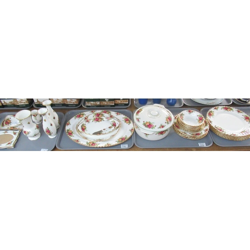 372 - Six trays of Royal Albert 'Old Country Roses' English fine bone china items to include; various vase... 