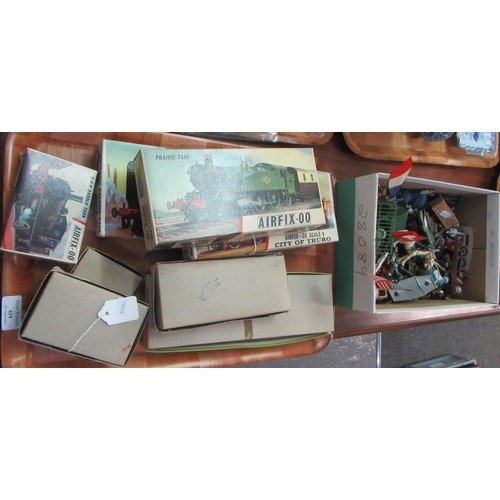 419 - Tray of Airfix-OO boxed items, to include:  Saddle Tank, Prairie Tank, City of Truro Locomotive, Eve... 