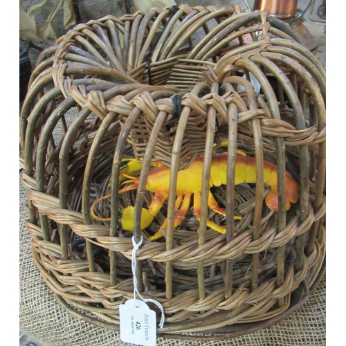 426 - Small basket-ware crab pot.  (B.P. 21% + VAT)