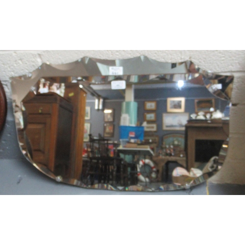 441 - Two vintage mid 20th century scallop bevelled edged mirrors.  (B.P. 21% + VAT)