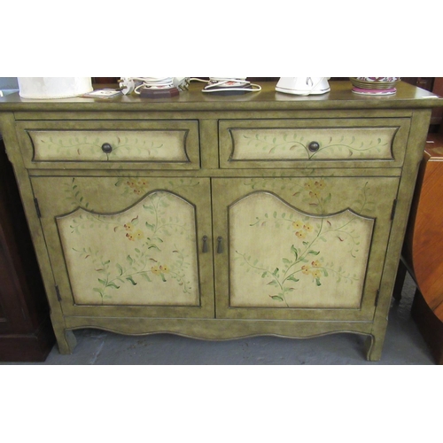 485 - Modern painted finish continental style sideboard with two frieze drawers and two cupboards.  1222cm... 