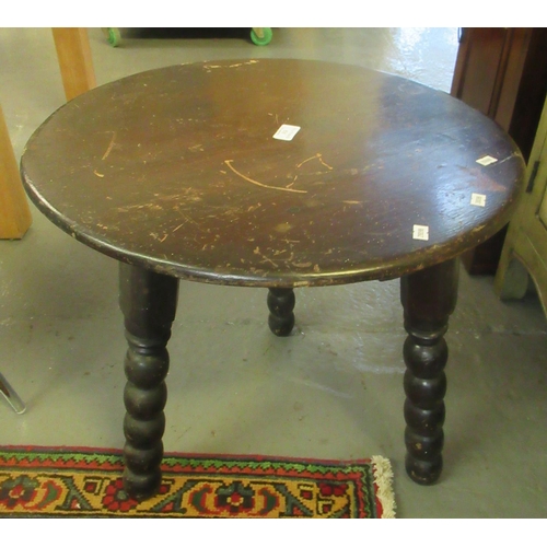 515 - Small 19th century stained gypsy table with bobbin turned legs.  53cm diameter approx.  (B.P. 21% + ... 