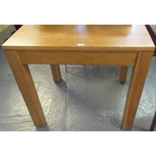 526 - Useful natural beech square shaped centre table.  86cm square approx.  (B.P. 21% + VAT)