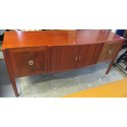 547 - A.H. McIntosh & Co Ltd Kirkaldy Scotland, vintage mahogany breakfront sideboard with tambour design ... 