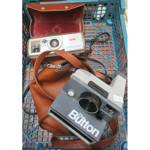 82 - Vintage Kodak Brownie Super27 camera together with the Button Polaroid Land Camera, both in original... 