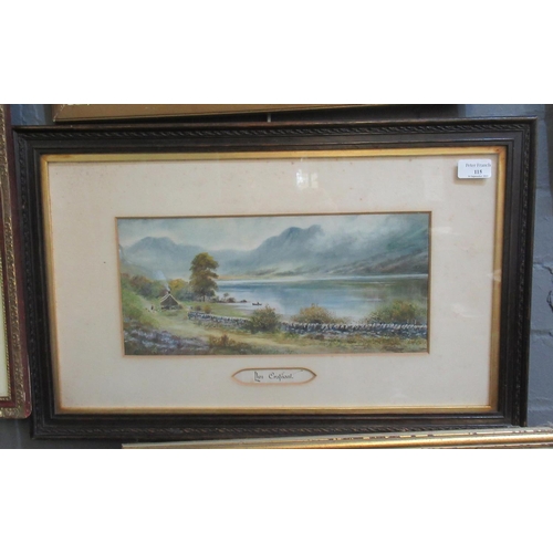 115 - J.W Stedman, 'Llyn Crafnant (stet)', signed, watercolours. 
(B.P. 21% + VAT)