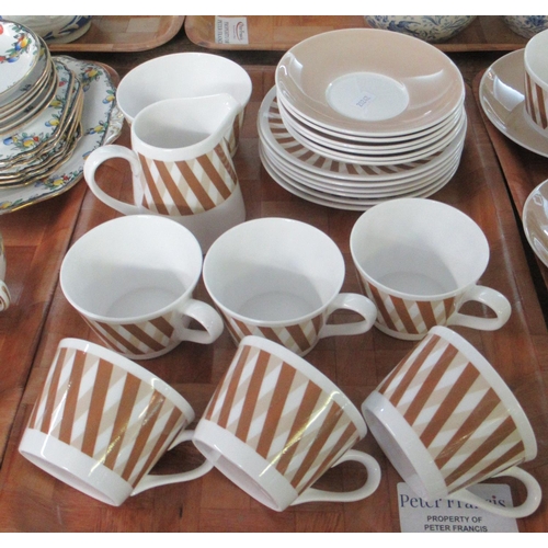 352 - Five trays of Royal Tuscan English fine bone china 'Counterpoint' design items to include; 15 piece ... 