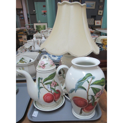 379 - Tray of china to include; various bird design items; Portmeirion pottery oval dish, two Bristol Pott... 