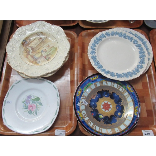 409 - Collection of plates; Worcester 'Mr Pickwick' etc.
(B.P. 21% + VAT)