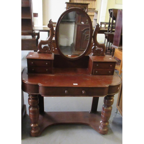 438 - Victorian mahogany Duchess type mirror back dressing table. 
(B.P. 21% + VAT)