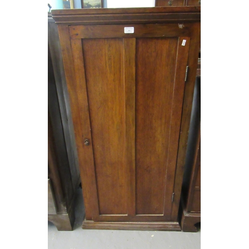 441 - Early 20th Century mahogany single door free standing cupboard, the interior revealing a bank of six... 