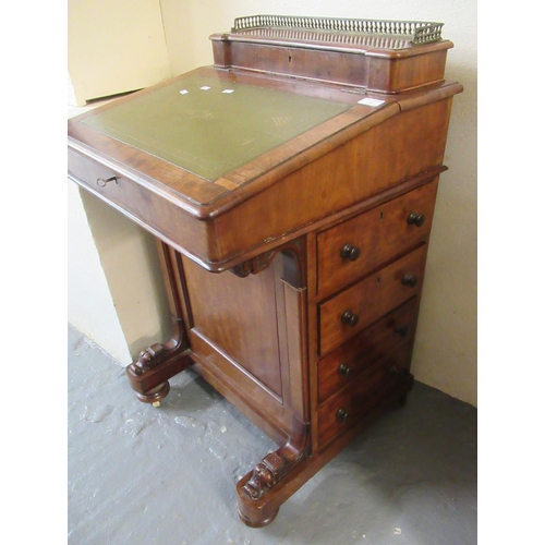 467 - Victorian walnut Davenport desk. 
(B.P. 21% + VAT)