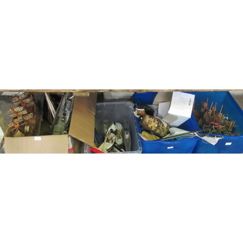 509 - Four boxes of assorted model ships and boats, sailor figures, ships in bottles etc. (4)
(B.P. 21% + ... 