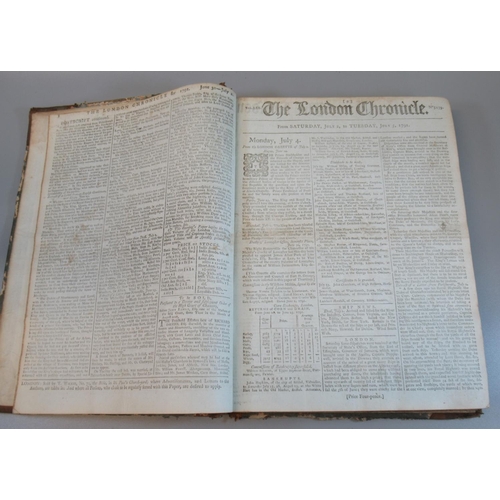 84 - 'The London Chronicle' for the year 1791, Volume LXX, leather bound spine. 
(B.P. 21% + VAT)