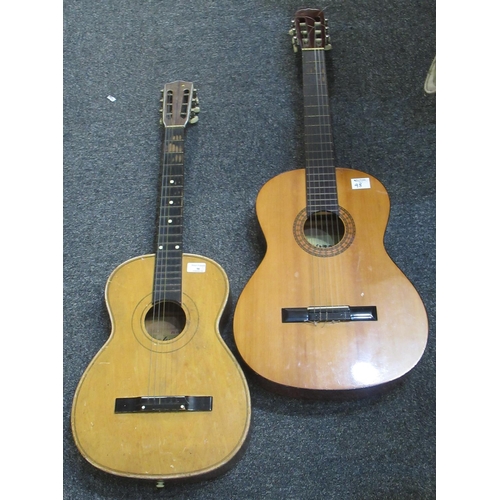 98 - Two acoustic six string guitars, one marked 'Lauren', with original covers (2)
(B.P. 21% + VAT)