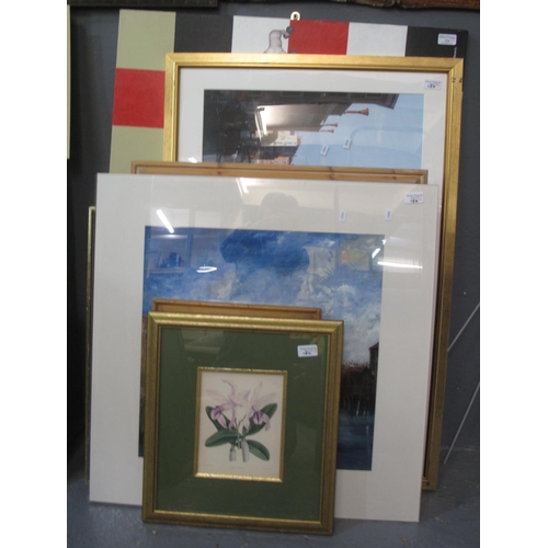 154 - Group of assorted larger and other furnishing pictures, various.  (8)   (B.P. 21% + VAT)