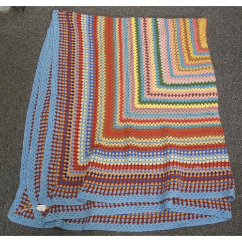 157 - Multi-coloured vintage woollen crochet blanket.
(B.P. 21% + VAT)