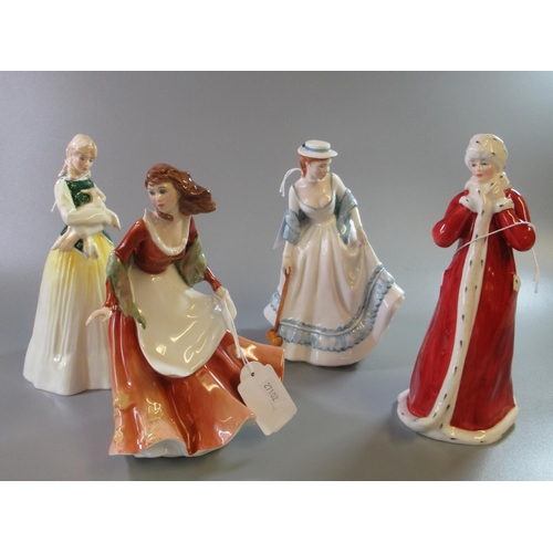 163 - Four Royal Doulton bone china figurines of 'The Seasons', 'Autumn', 'Winter', 'Summer Time' and 'Spr... 