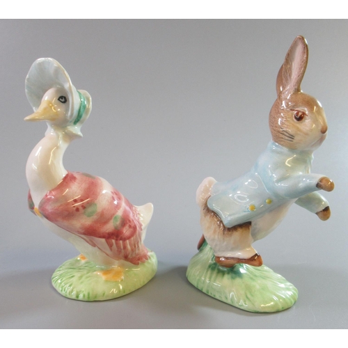 164 - Royal Albert 'Jemima Puddleduck' Beatrix Potter china figurine, together with a Royal Albert 'Peter ... 