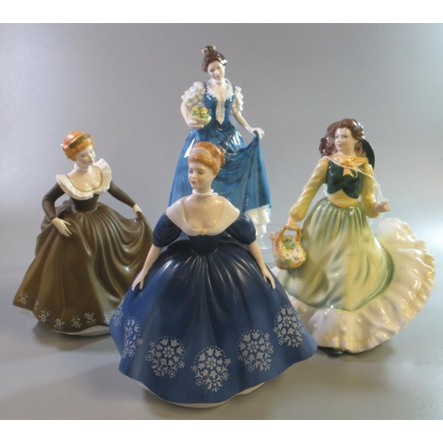 173 - Four Royal Doulton bone chine figurines, to include: 'Helen', 'Geraldine', 'Nina' and 'April'.  (4) ... 