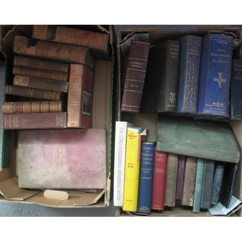 390 - Three boxes of antiquarian books: 'Wreck of the Hesperus', Longfellow, published 1887, 'Philosopher ... 