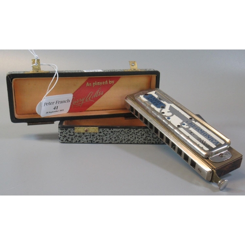 41 - A M and M Hohner Super 'Chromonica' harmonica as played by Larry Adler. Original box.  (B.P. 21% + V... 