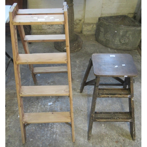 512 - Two sets of vintage step ladders. (2)
(B.P. 21% + VAT)