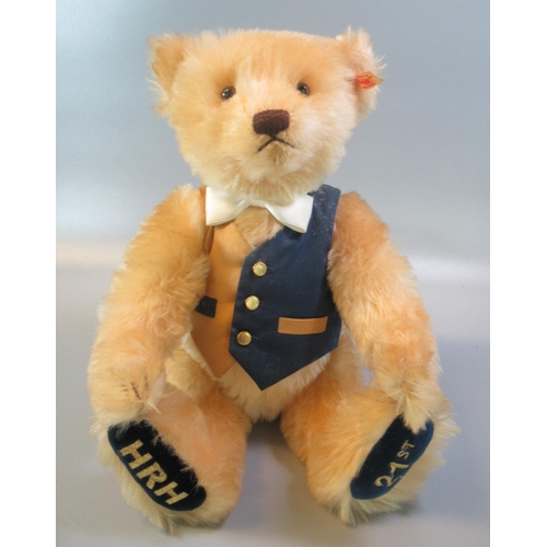 80 - Steiff 'Prince William's 21st Birthday' Bear.   Blonde, 35cm approx.  With box and COA.  (B.P. 21% +... 