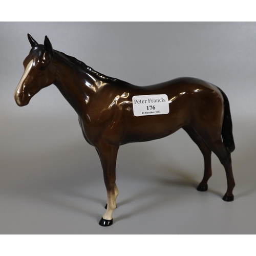 176 - Beswick china brown horse.  (B.P. 21% + VAT)