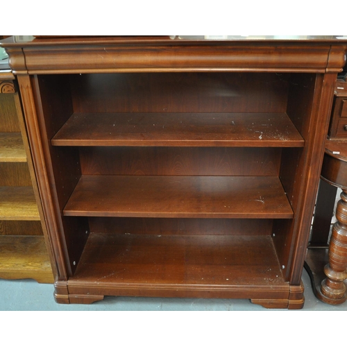 474 - Modern cherry wood open bookcase, having two adjustable shelves.  (B.P. 21% + VAT)