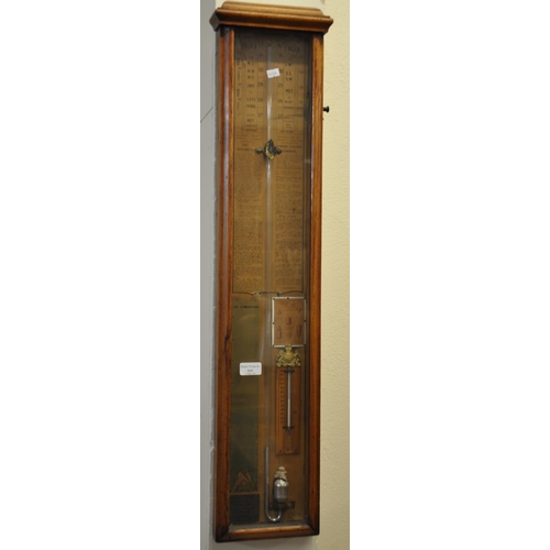 519 - Admiral Fitzroy's barometer in oak case.  (B.P. 21% + VAT)