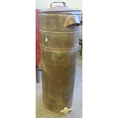 556 - Vintage galvanised honey maker with tap. (B.P. 21% + VAT)