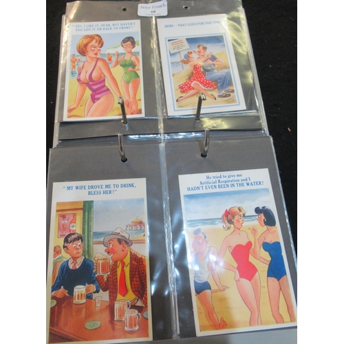 68 - Album of 'saucy' seaside postcards.  100+ cards  (B.P. 21% + VAT)