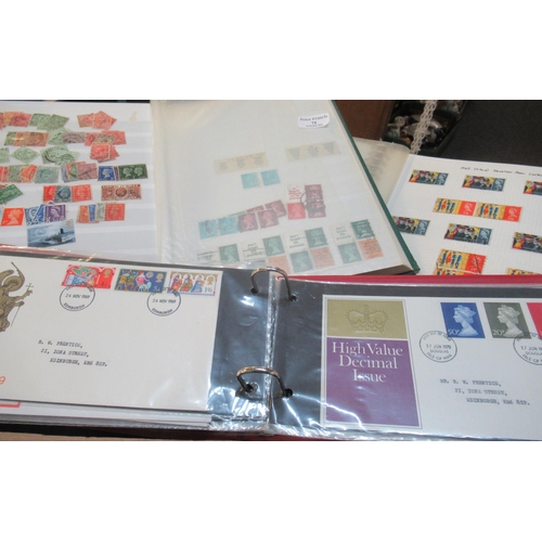 71 - Great Britain collection of mint and used stamps in album and s/book plus First Day Covers in album ... 